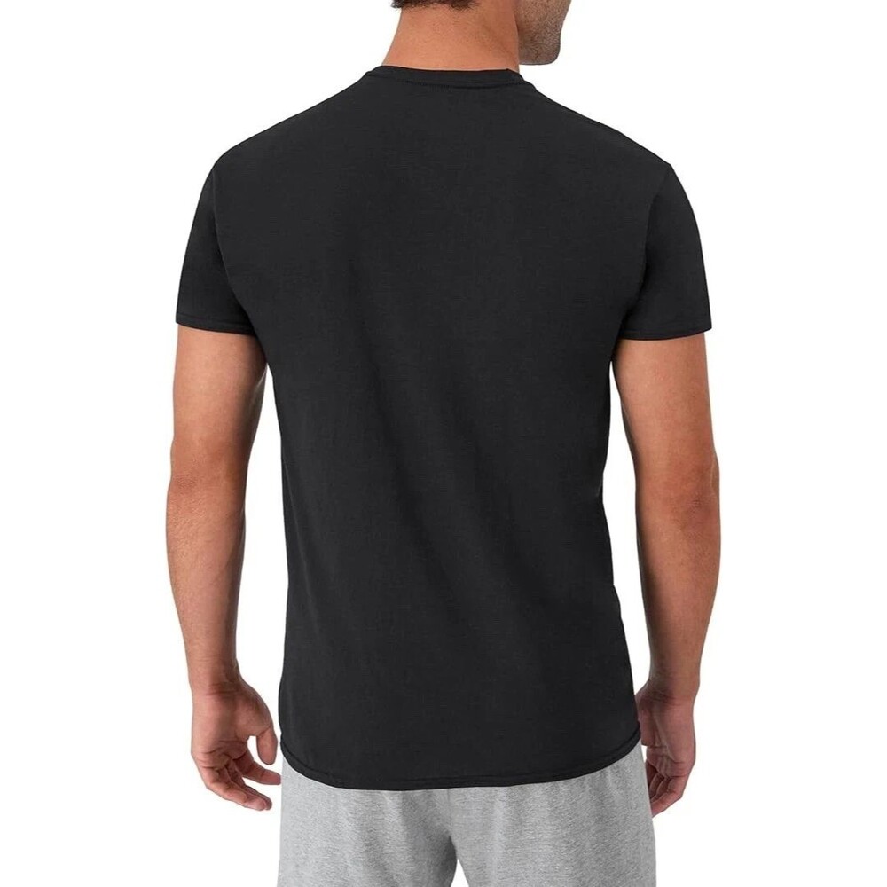 6 Pack Mens Stay-Tucked 100% Cotton Crew T-Shirts, Best Undershirts Medium Black - Picture 2 of 4